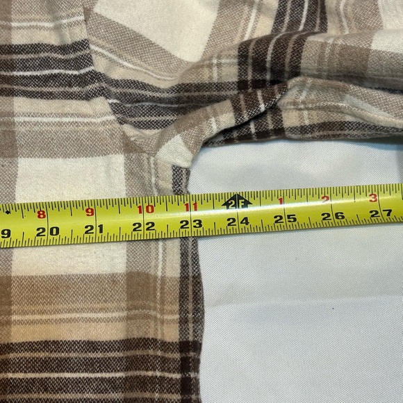 Polo by Ralph Lauren Women’s Plaid Fringe Trim Shirt Dress Brown & Cream Size 6 - Picture 4 of 10